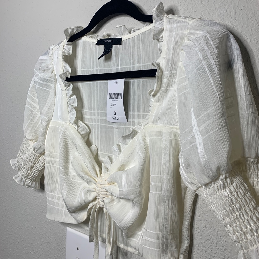 NWT cropped cinch blouse